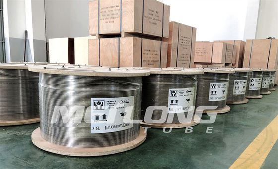 Ligne chimique 3/8&quot; d'injection de tuyauterie enroulée d'acier inoxydable d'ASTM A269 OD X 0,065&quot; POIDS