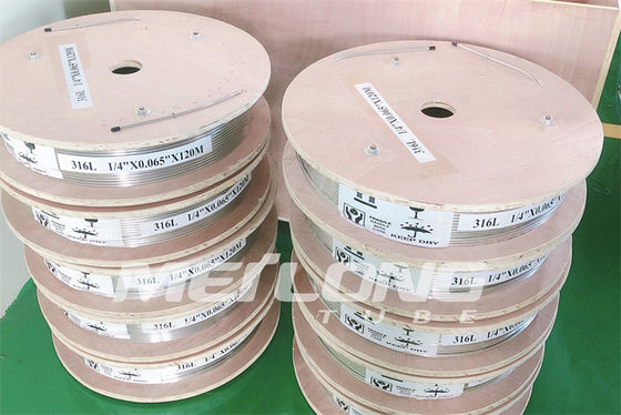Bobine en acier sans couture de tube de la tuyauterie hydraulique SS316L ASTM A269 de la NACE MR0175/ISO15156 solides solubles