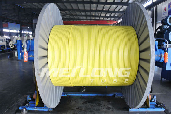 PVDF a encapsulé la ligne de contrôle de tube capillaire de solides solubles Flatpack pour le pétrole et le gaz Wells
