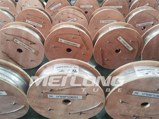 Bobine enroulée capillaire de tuyauterie de l'acier inoxydable 8 de la tuyauterie ASTM A269 3 de SS316L