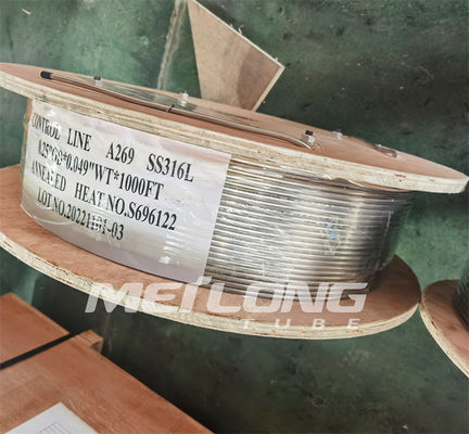 La ligne capillaire ASTM A269 12000 d'alliage de nickel mètre la tuyauterie géothermique enroulée de capillaire