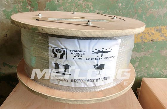 Ligne capillaire ligne d'Incoloy 825 de 12000M Eddy Current Tested Hydraulic Control
